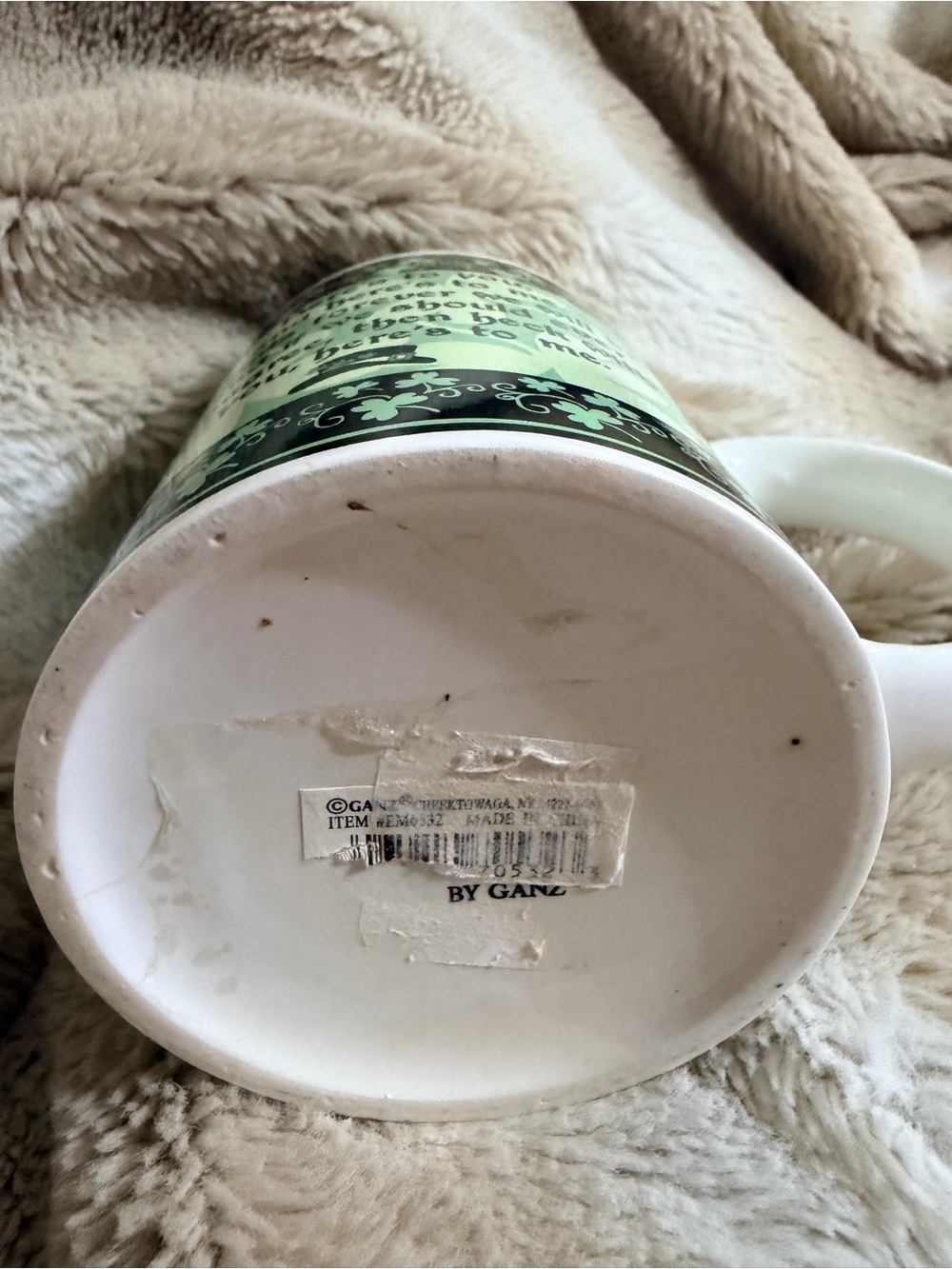 GANZ Green Shamrock Friendship Ceramic Mug - Picture 4 of 4